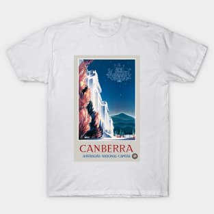 Canberra Australia Vintage Travel Poster 1940 T-Shirt